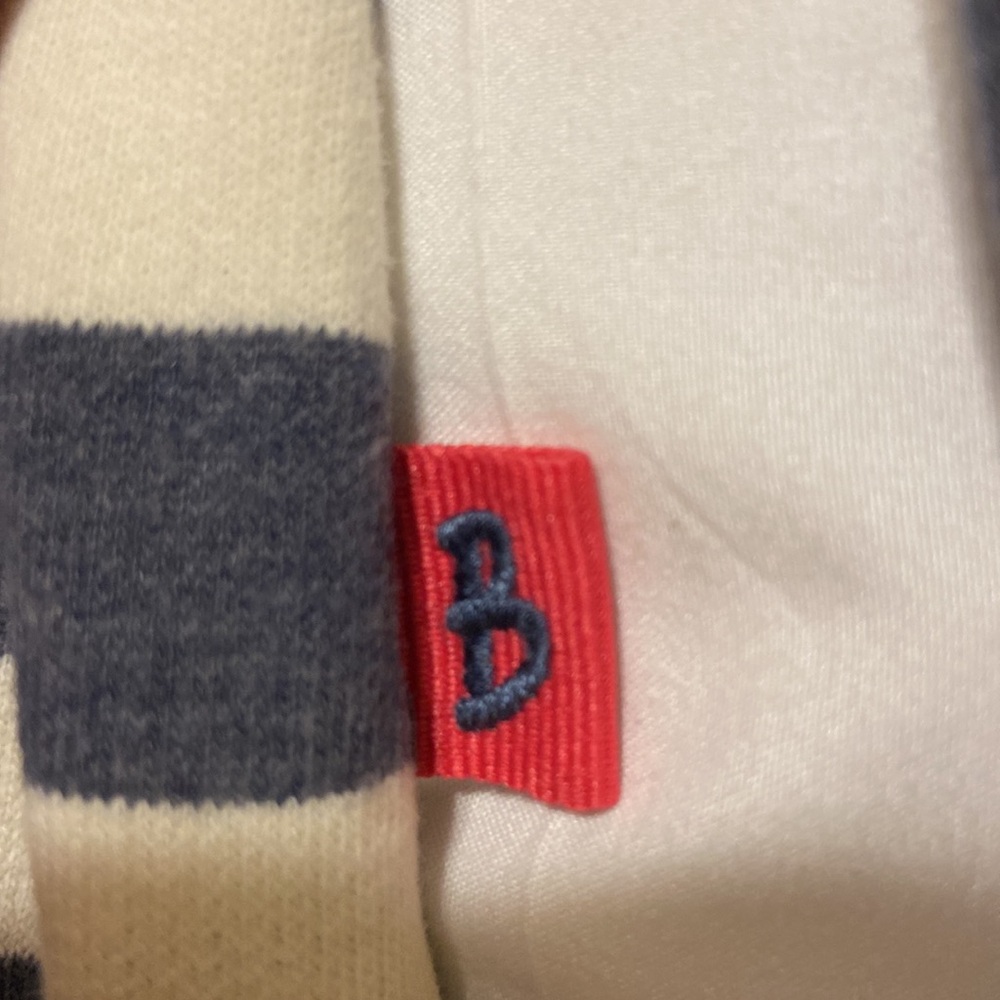 Boden Women’s Blue & White Striped Hoodie Pink accents Sz M EUC Medium Weight - Picture 8 of 17